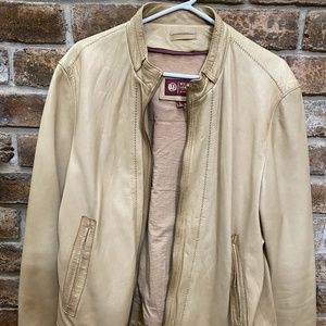 Tan Leather Jacket - Large (Wilson Leather Co.)